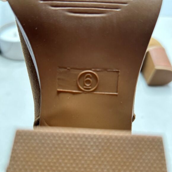 Mia Rhys Heeled Suede Bootie Leather Pull On Brown Women's US 6M NWOB - Picture 7 of 10